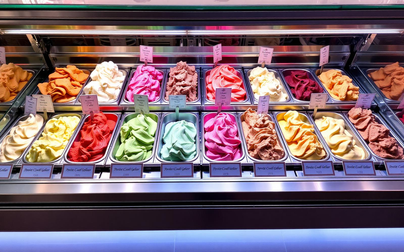 Vitrine de gelatos